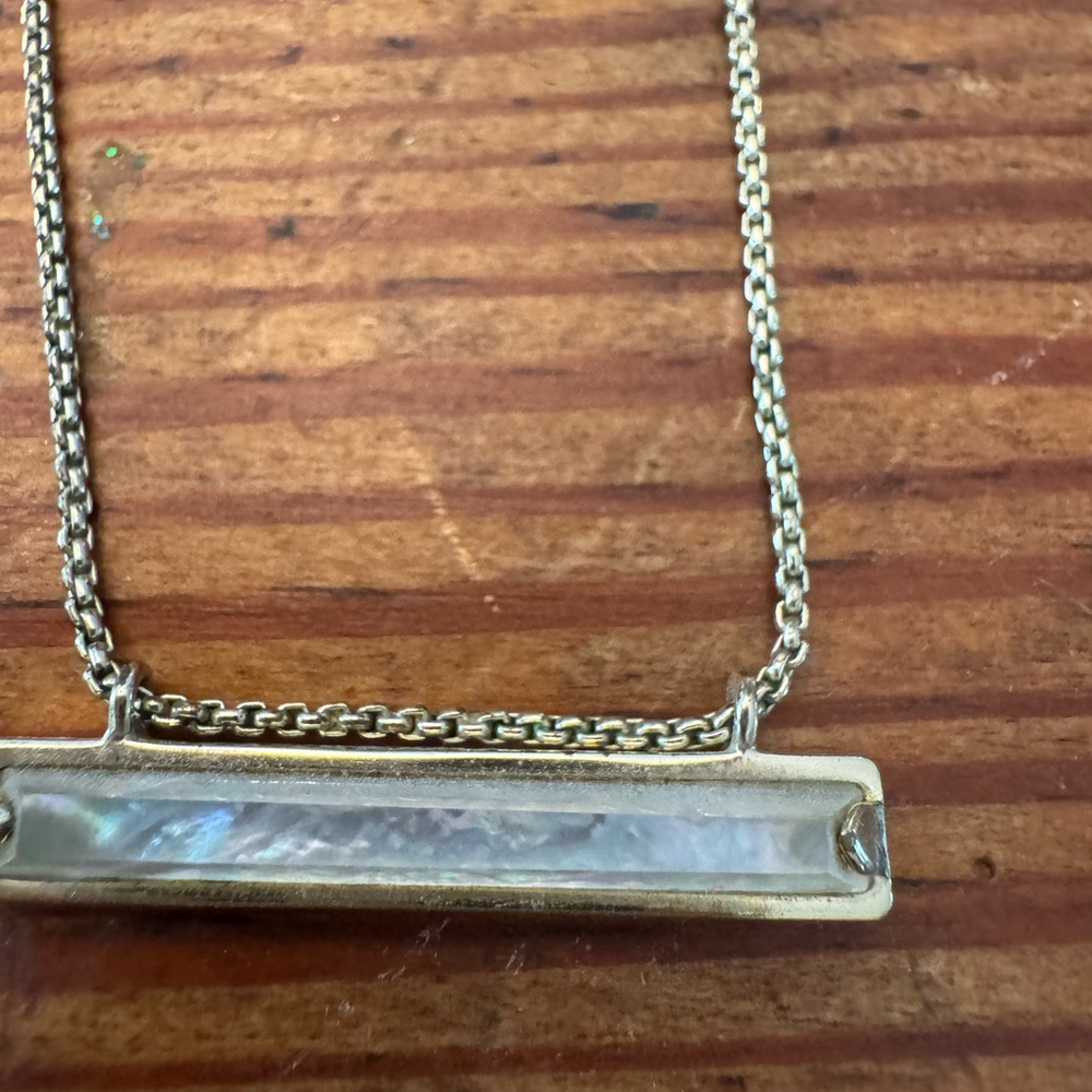 Kendra Scott Gold and Iridescent Bar Necklace